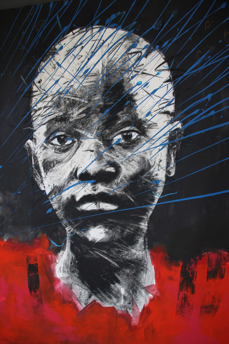 nelson-makamo_the-art-of-peer-pressure_acrylic-charcoal-pastel-on-paper_1500x100