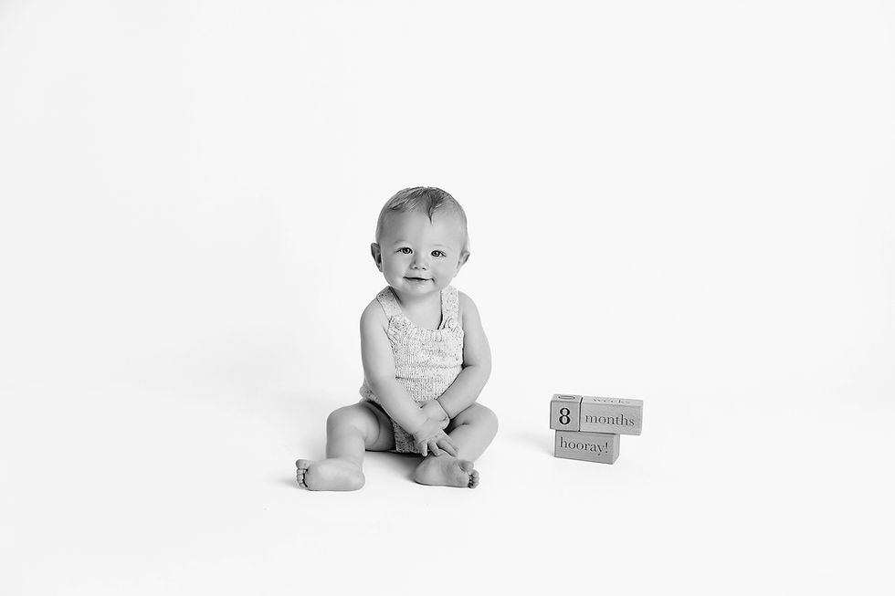 Baby boy 8 months old sitter session with Naomi Seccombe Photography Gippsland