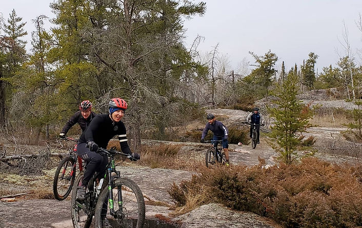 Mountain Bikers on Granite Groove Out
