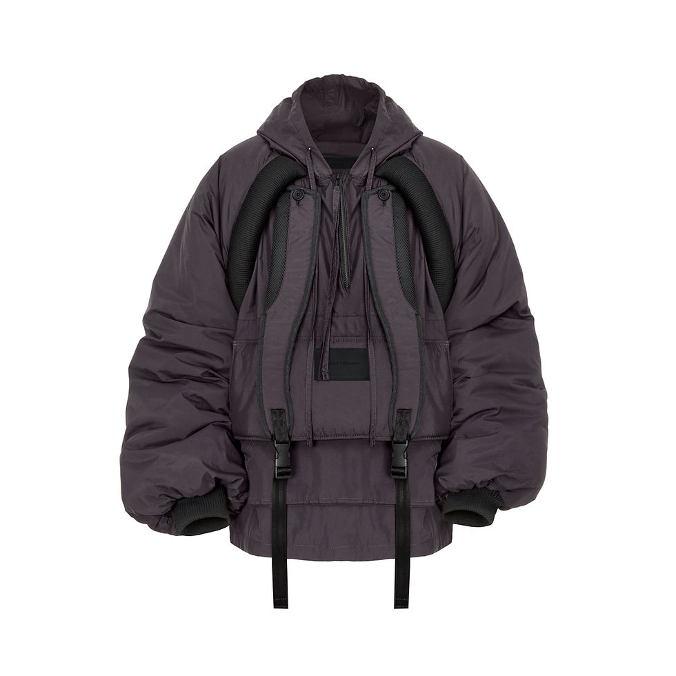 Miniatura: PARKA PUFFER MANGAS GLOBO BERENJENA
