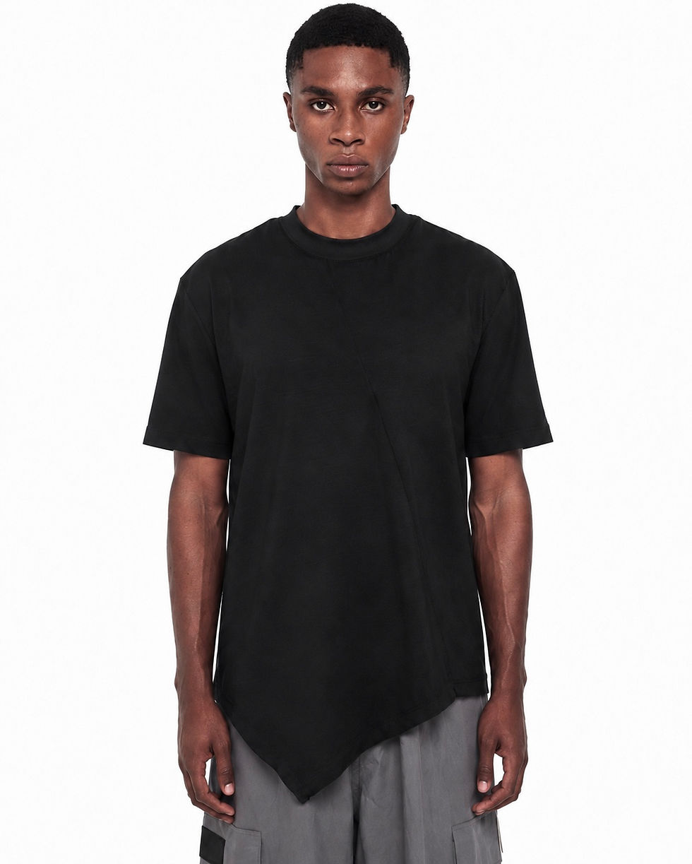Miniatura: PLAYERA ASIMÉTRICA OBSIDIANA