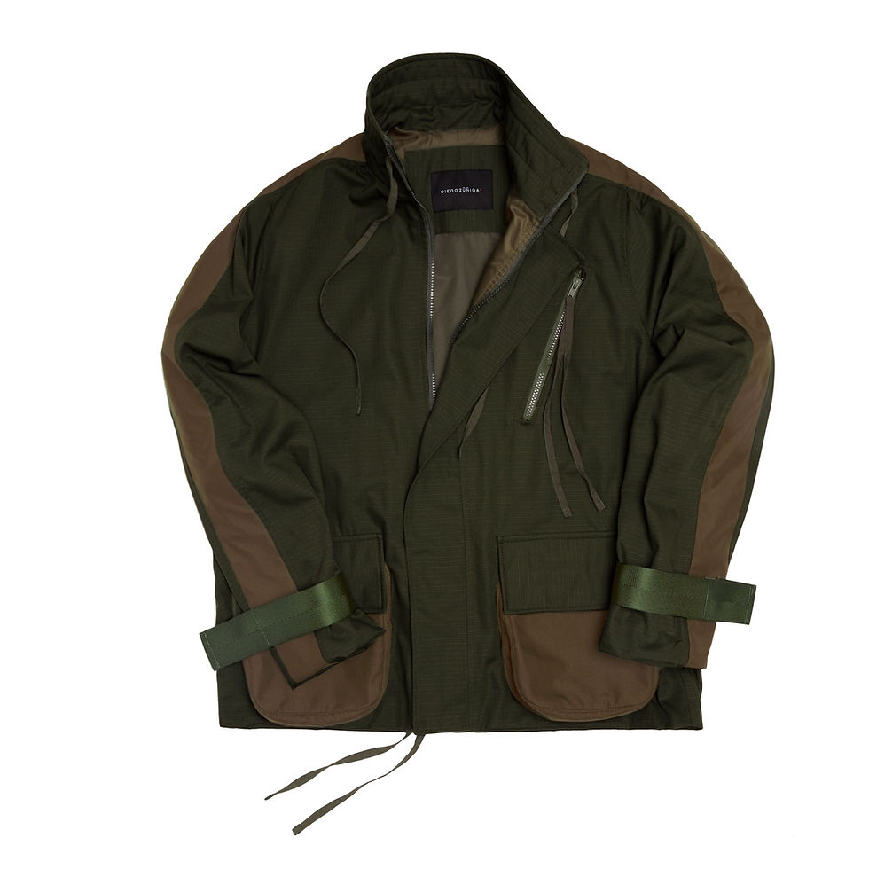 Miniatura: PARKA BOLSILLOS CARGO VERDE MILITAR