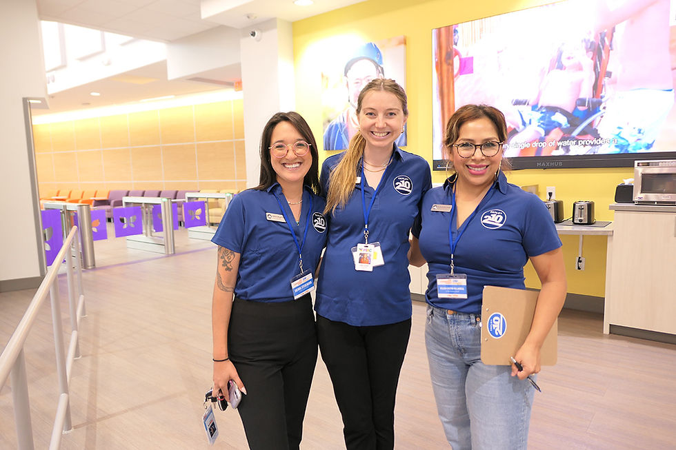 Employ 210 Project Manager Sierra Stegemann, Community Partner Liaison Katie Holloway, and School Partner Liaison Felicia Castro-Villareal during the inauguaral Job Experience Event.