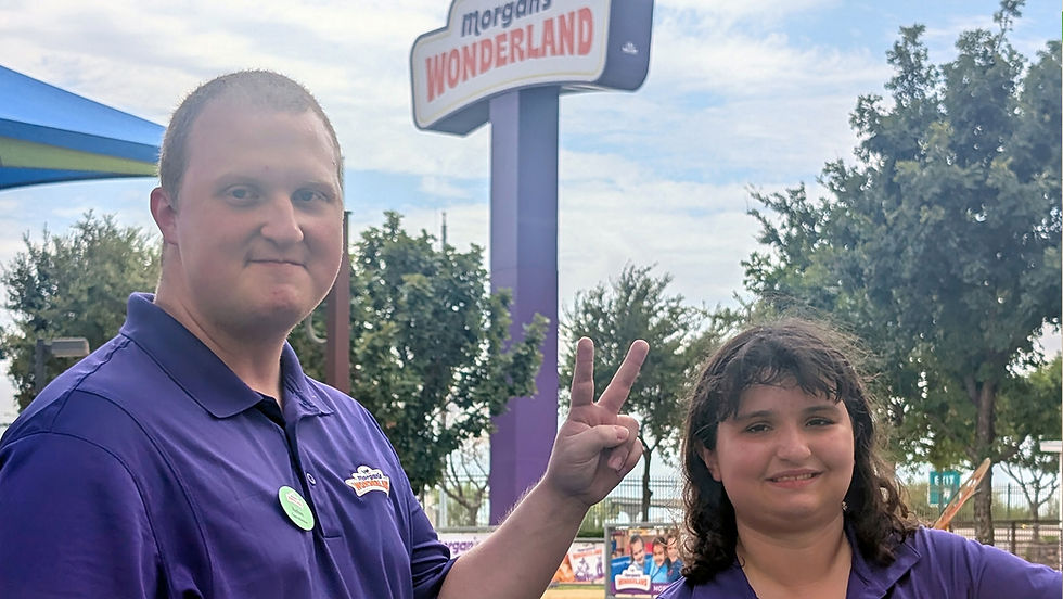 Mia Pearce and Nathan Van Alstyne land summer jobs at Morgan's Wonderland