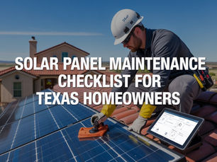 Solar Panel Maintenance Checklist for Texas Homeowners
