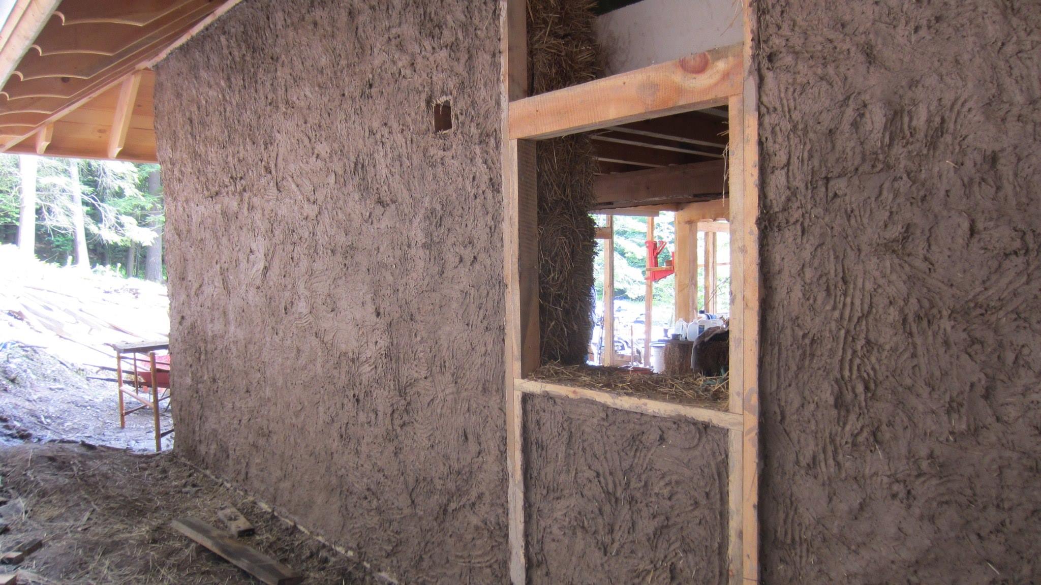Clay walls done by hand