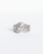 Bague argent texture peau de melon, bijou artisanal unique