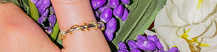 Bijoux argent et dorés ByBianca, avec bouquet de fleurs