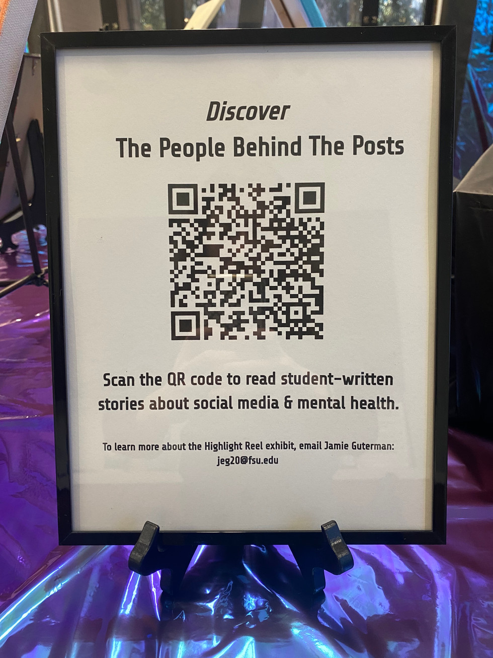 QR code linked to student stories