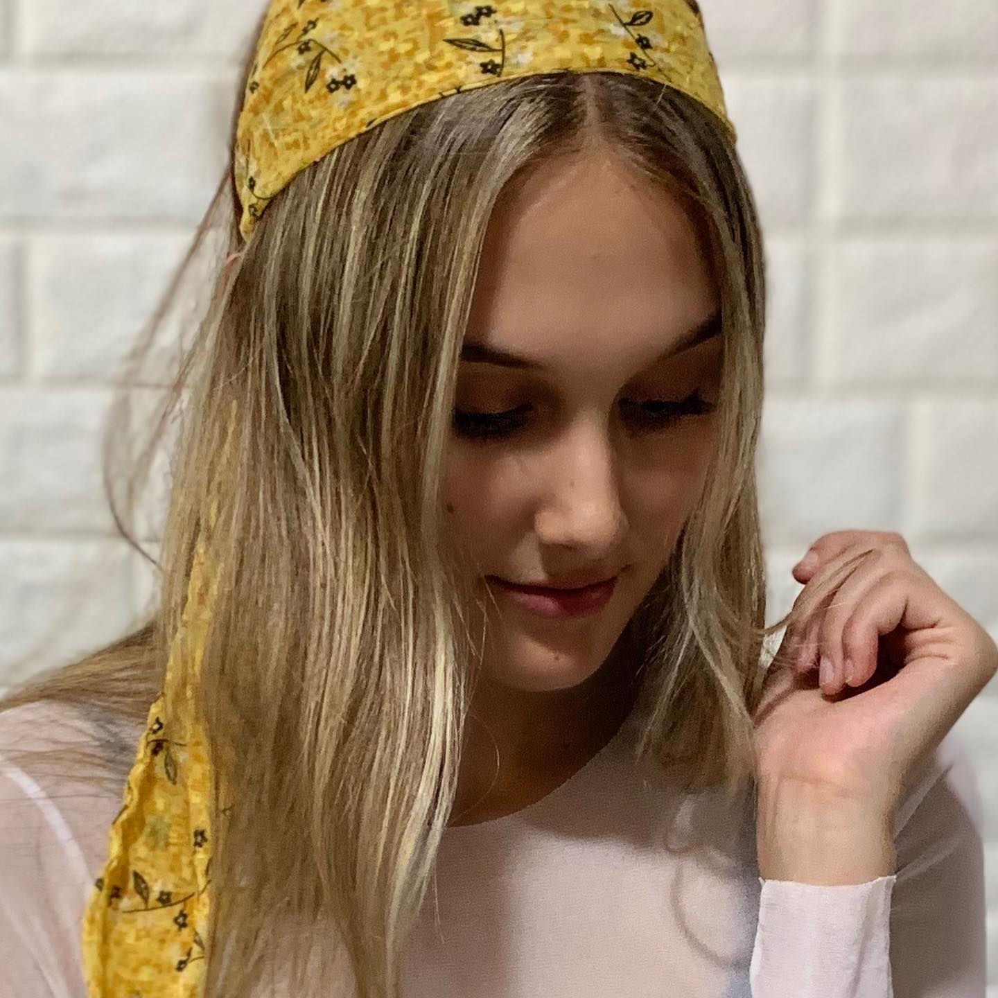 Mini Floral Print Tie Scarf