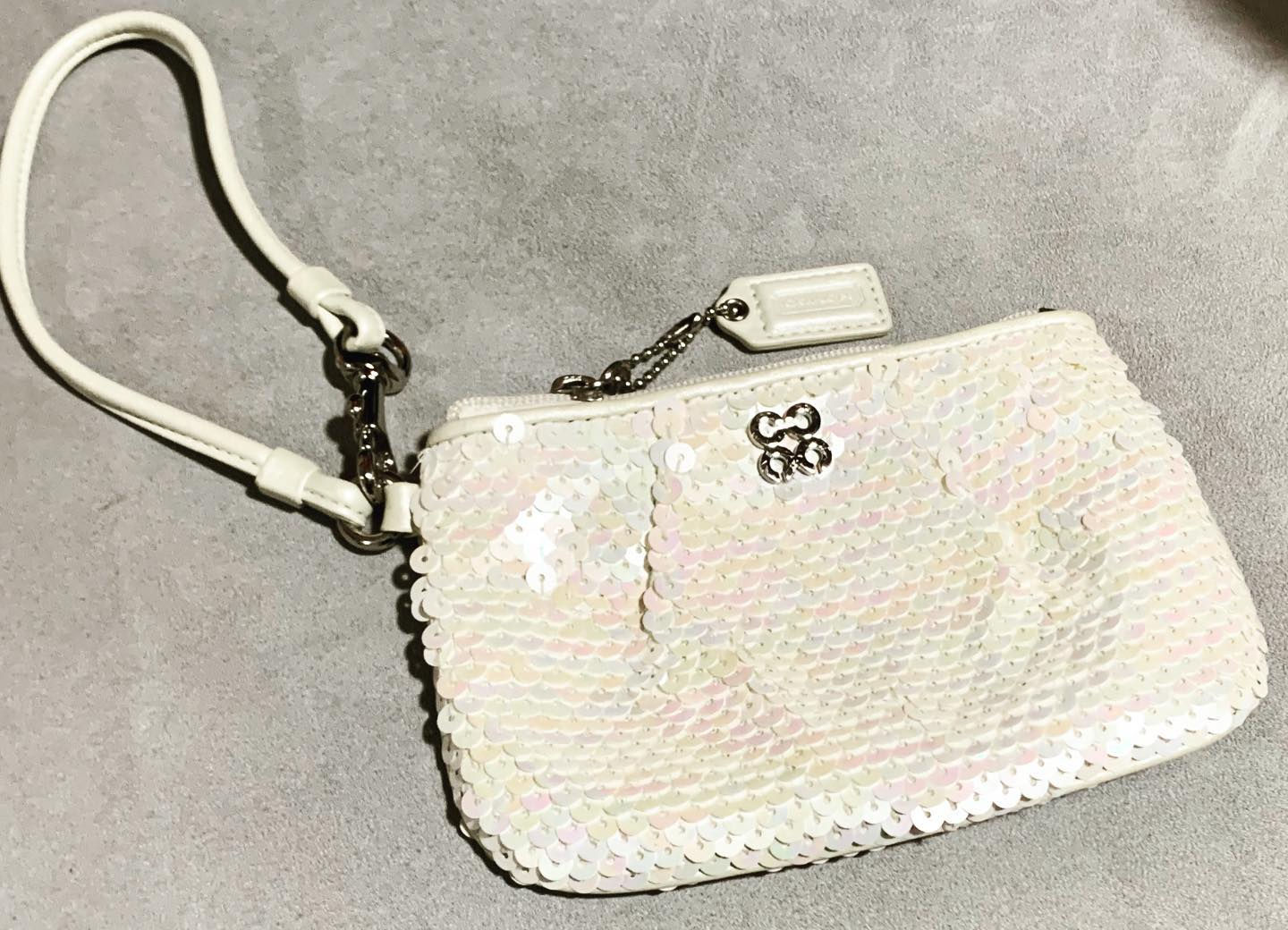 Coach Wristlet Sequin Handbag