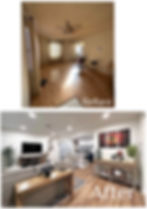 Living room Before and After