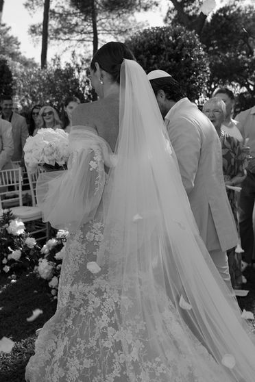 Photograph of the bride and groom taken at the wedding by Loise Golding, an editorial and documentary wedding photographer.