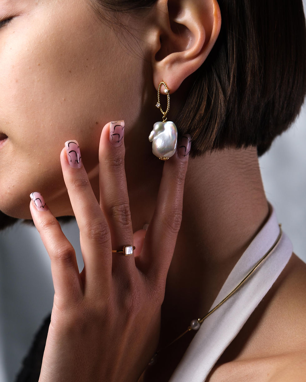 Thumbnail: Large Baroque Earrings