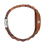 Miniatura: Orologio in legno iwood, modello Tokio, con cassa e cinturino in legno rosso. Vista laterale.