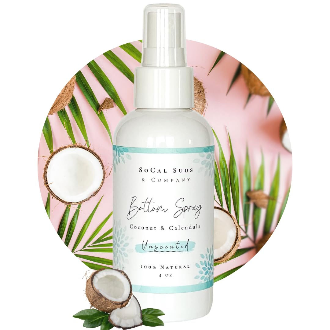 SoCal Pure Baby - Natural No-Rinse Diaper Spray - Calendula & Coconut - 4oz