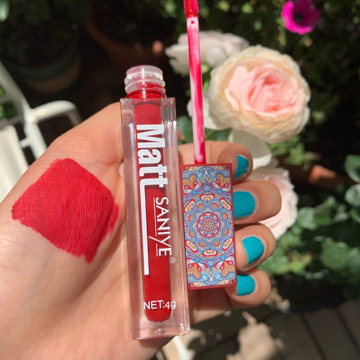 Matte Lip Glaze in Small Square Tube - Long-lasting Color