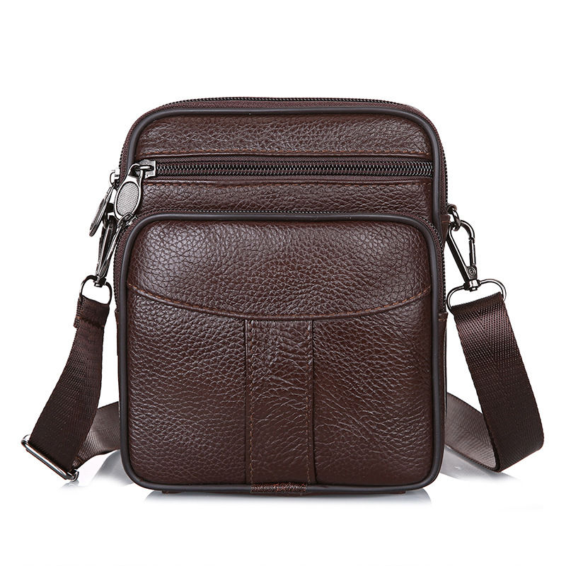 Men's Genuine Leather Top Layer Cowhide Messenger Bag