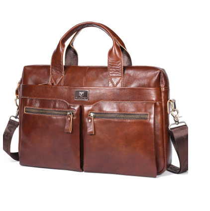 Retro Crazy Horse Leather Men's One Shoulder Bag