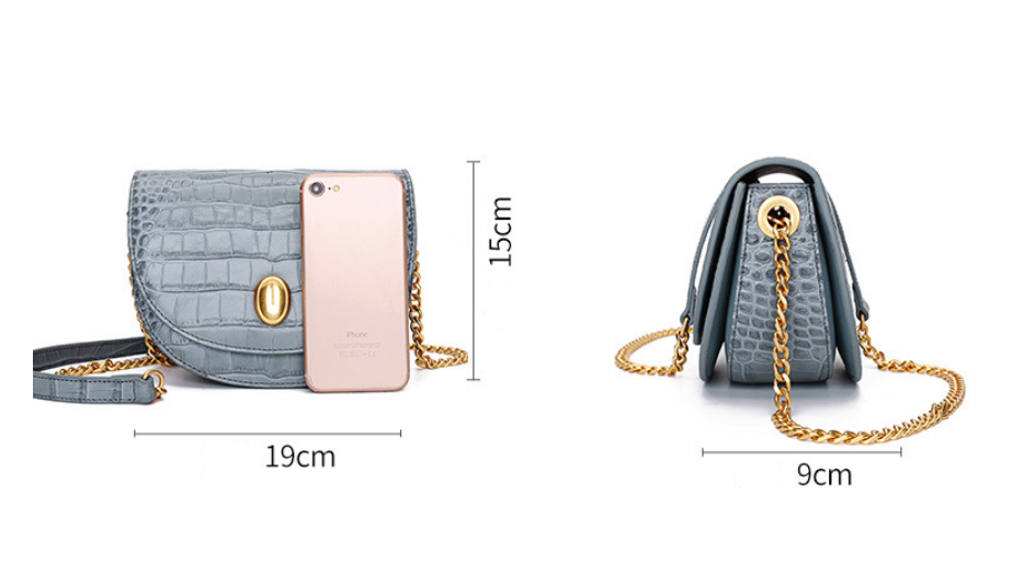 Trendy 2019 Saddle Bag with Chain Strap (Crossbody)