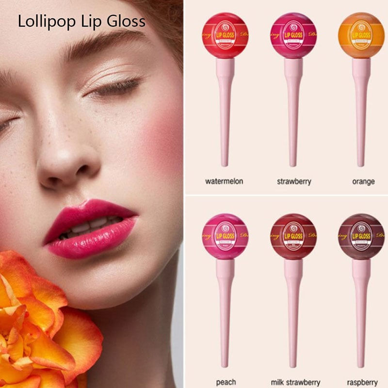 Lollipop Lip Glaze Tint Pump Crystal Waterproof Gloss