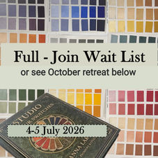 Unlock the mystery of colour 🎨
Learn to mix 180+ colours from just three tubes of paint.
In this two-day masterclass, we slow down and really understand how colour works, not through theory alone, but through careful, hands-on mixing. 
You will learn repeatable strategies for mixing colours, learning how to neutralize colours without losing vibrancy so that colours remain clean, not muddy. 
You will also create your own studio colour reference book - your personal reference diary. This workshop is inclusive of of tuition, all meals and accommodation.
