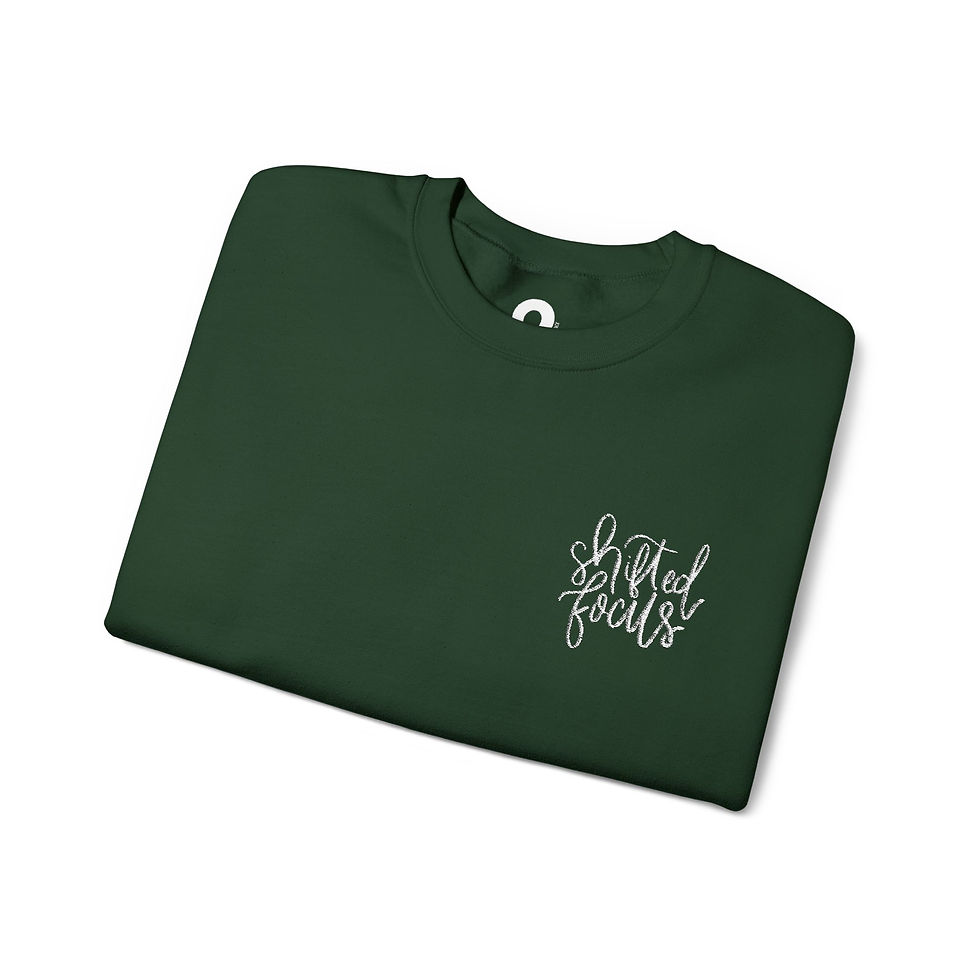 Thumbnail: Shifted Focus One Sided Script - Unisex Heavy Blend™ Crewneck Sweatshirt