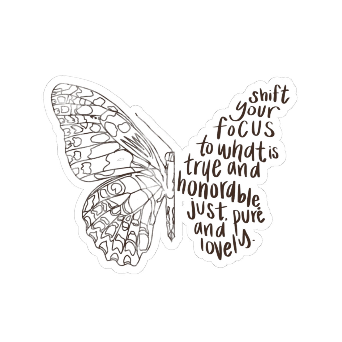 Shifted Focus Butterfly - Sticker