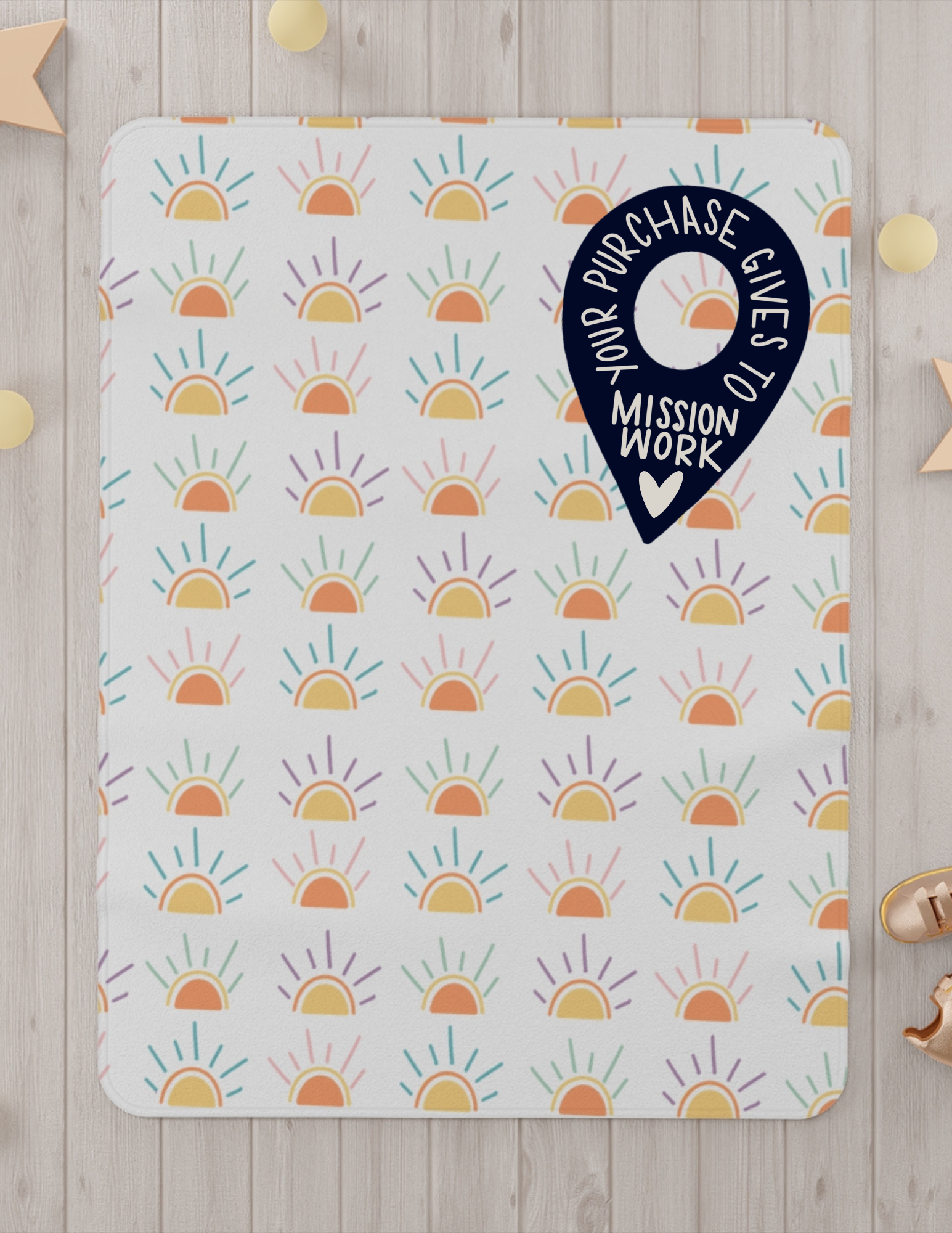 Sunshine Psalm 113:3 Toddler Blanket