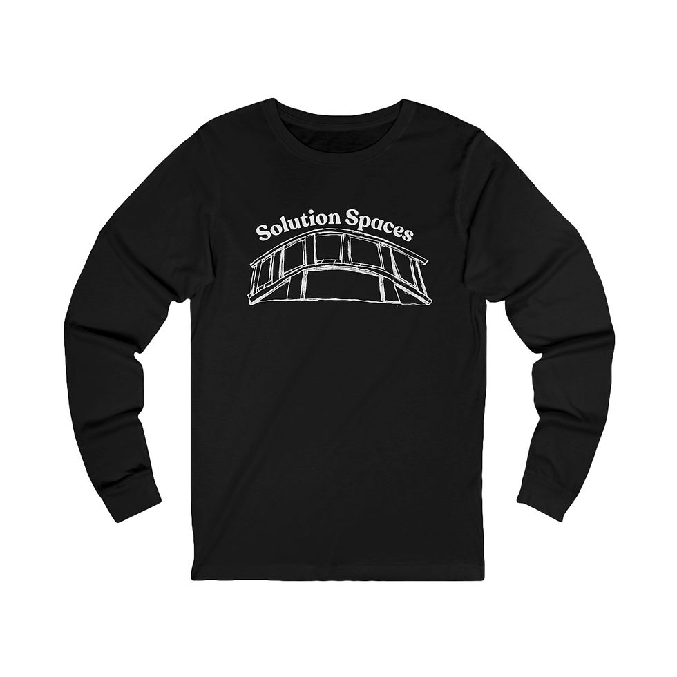 Thumbnail: How Do I Learn Math? Solution Spaces Unisex Long Sleeve Tee 