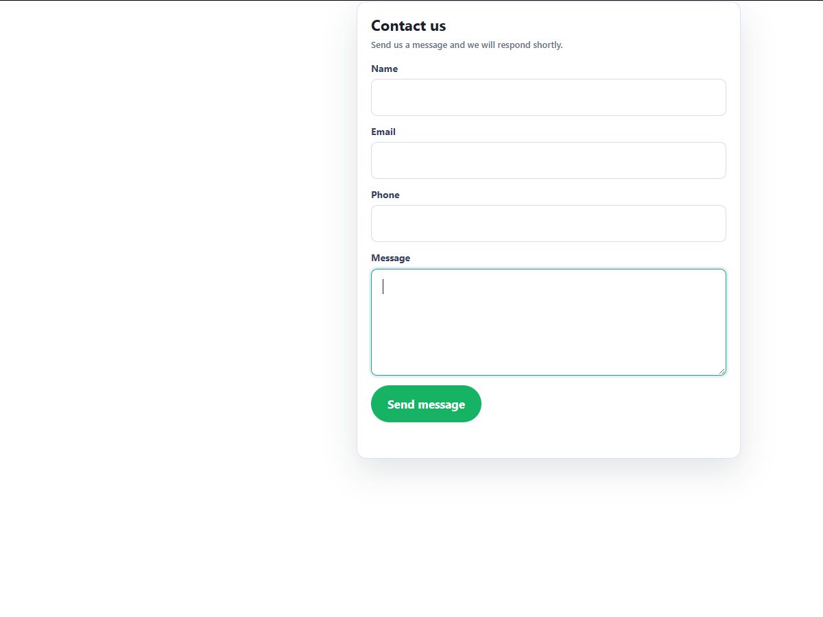 VolaCRM Contact Form screenshot 1