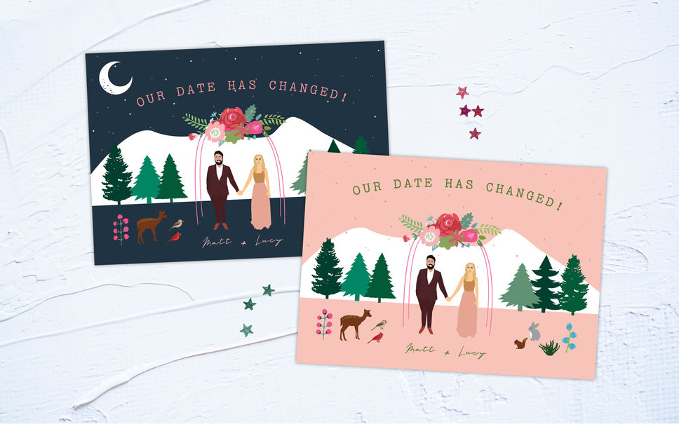 COVID INVITATIONS: CHANGE THE DATE CARDS