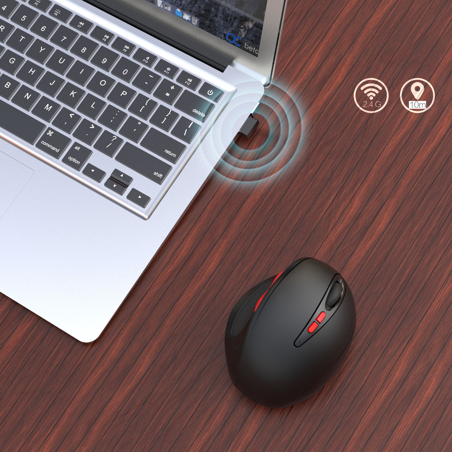 Rechargeable Ergonomic Wireless Mouse