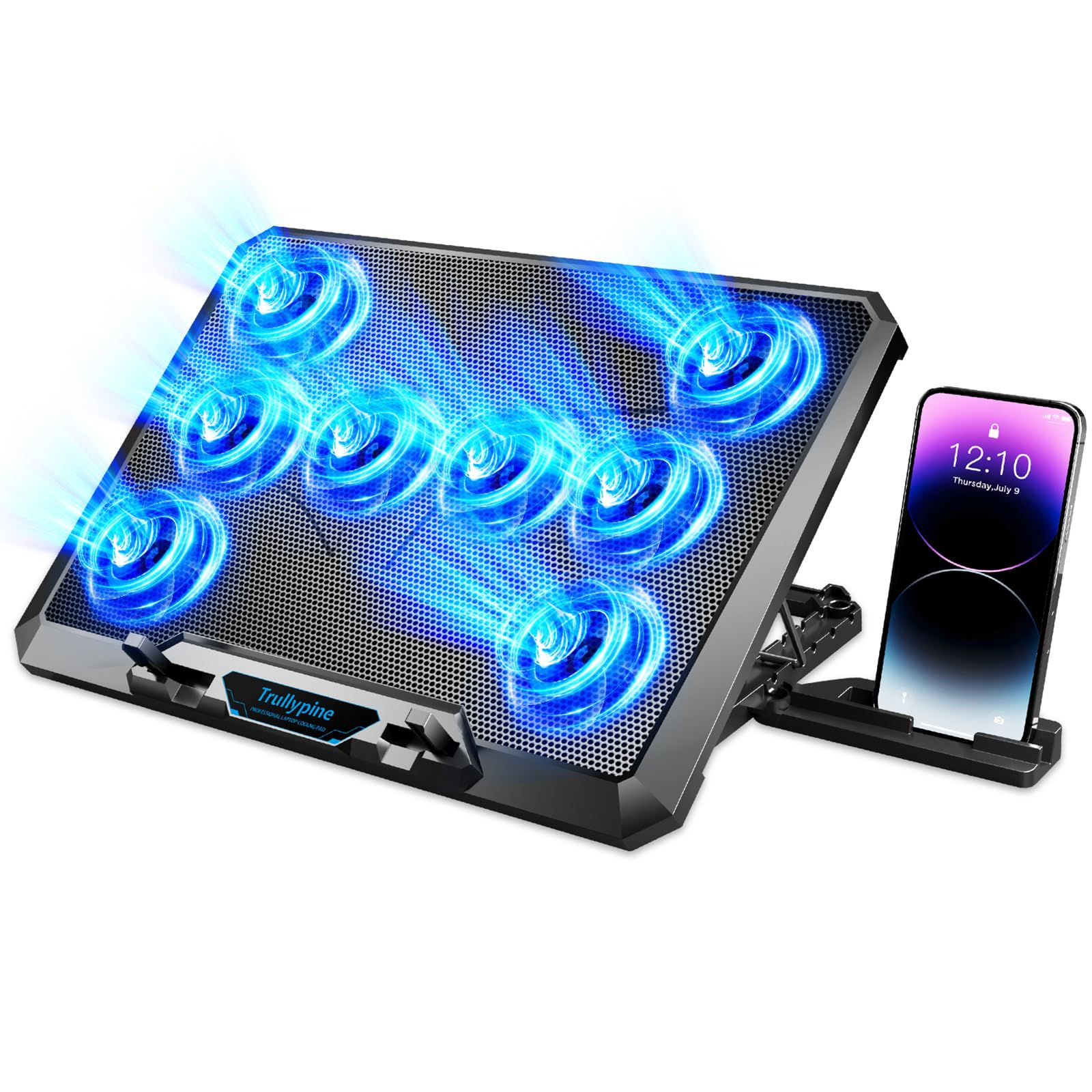 RGB Laptop Cooling Pad with 8 Silent Fans