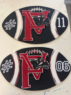 Thumbnail: Football door hangers customized