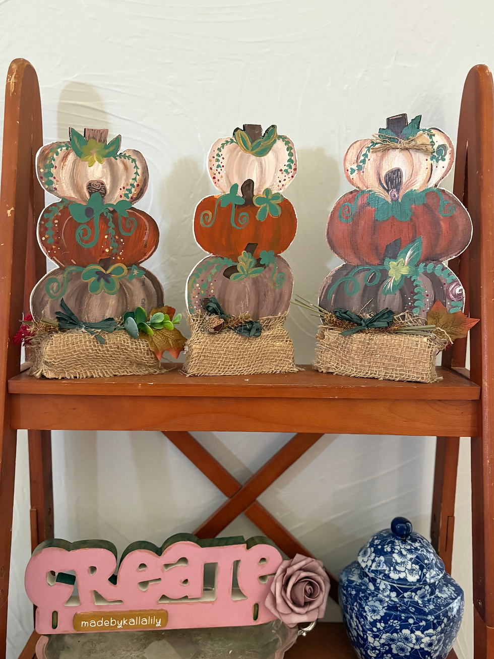 Thumbnail: Table top Reversible pumpkin & snowman/snowoman