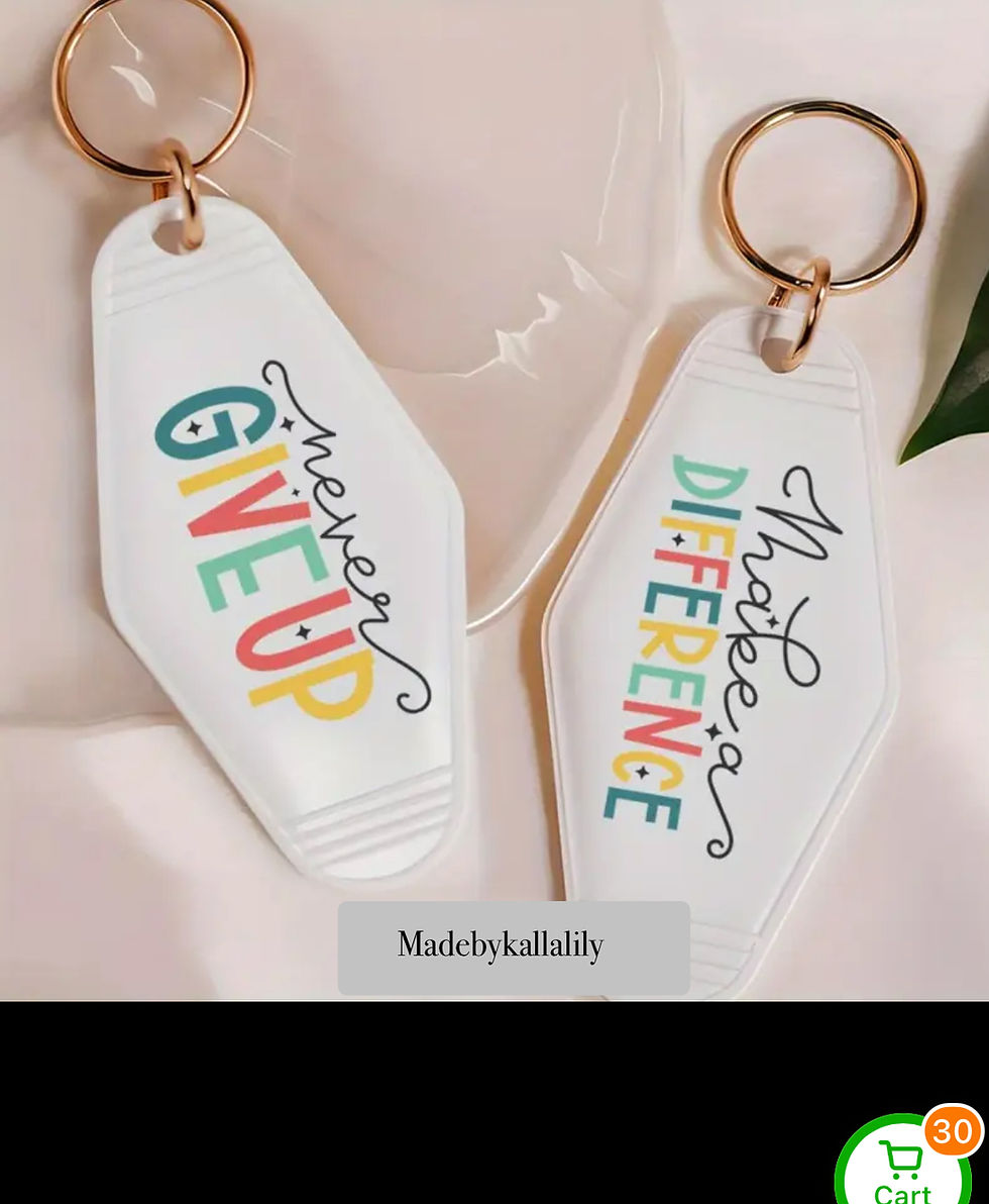 Thumbnail: Positive affirmation keychains 
