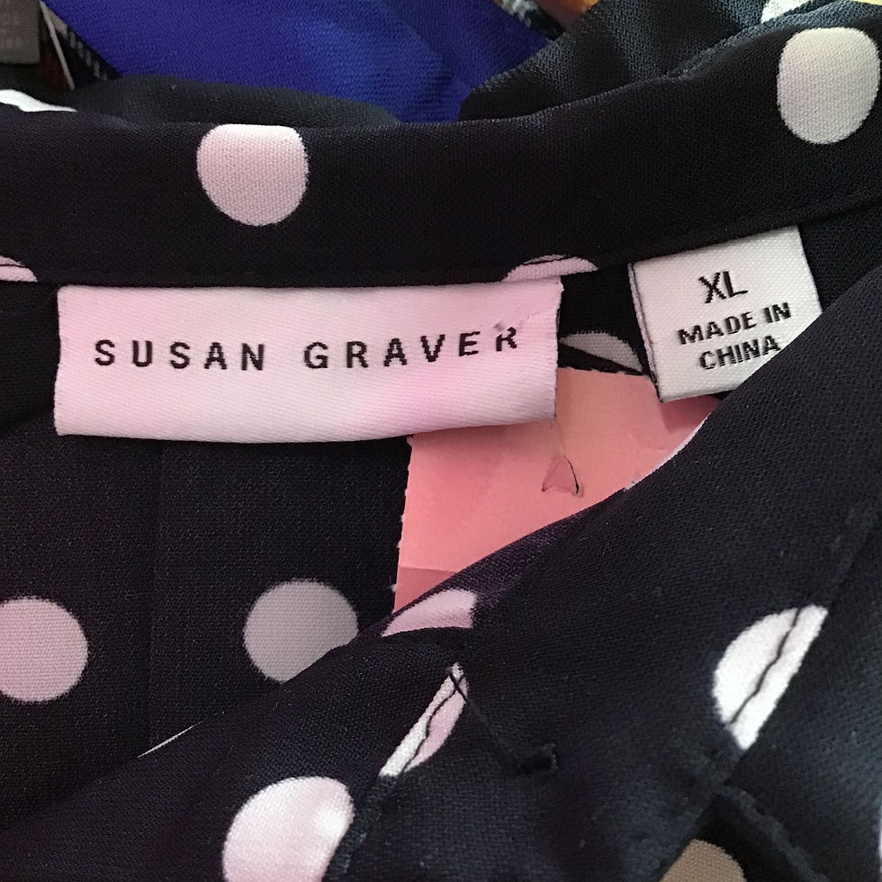 Thumbnail: Susan Graver Polka Dot Button Down Top- Size XL