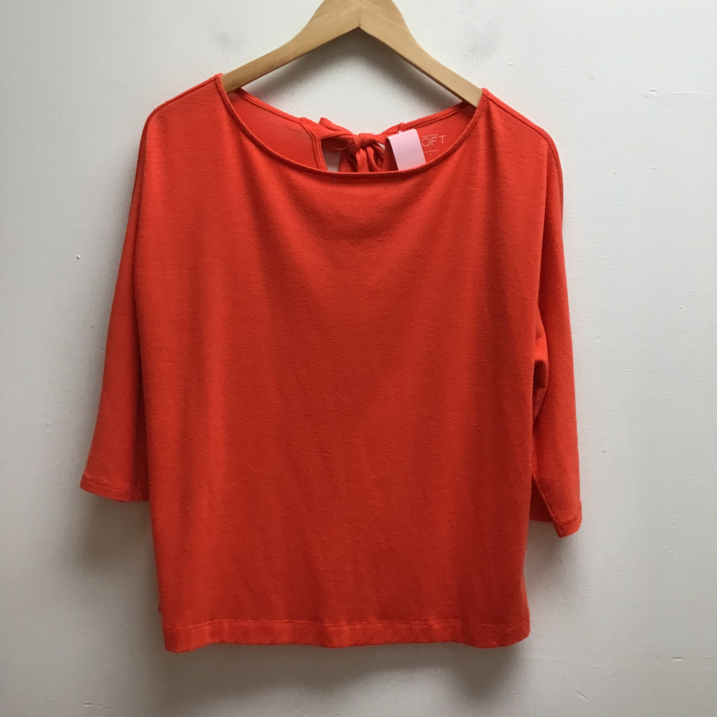 Loft red/orange tie back top