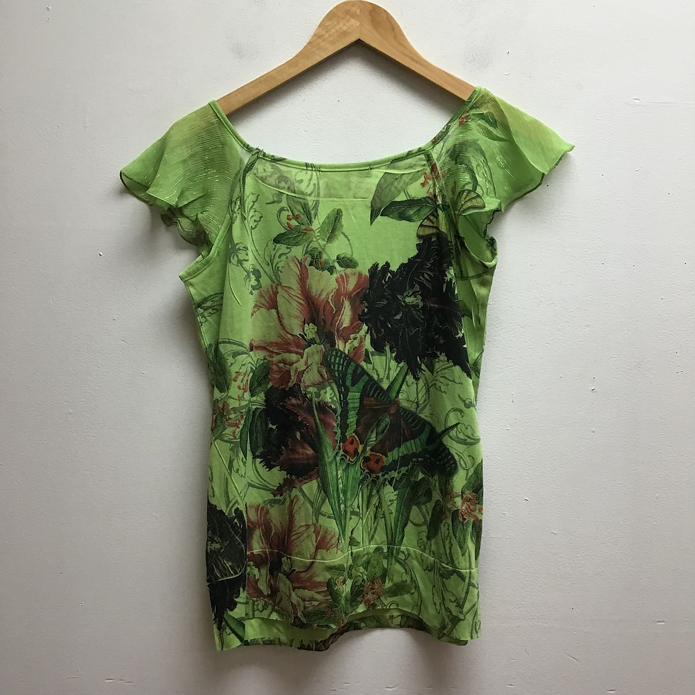 Thumbnail: Bleu green patterned top