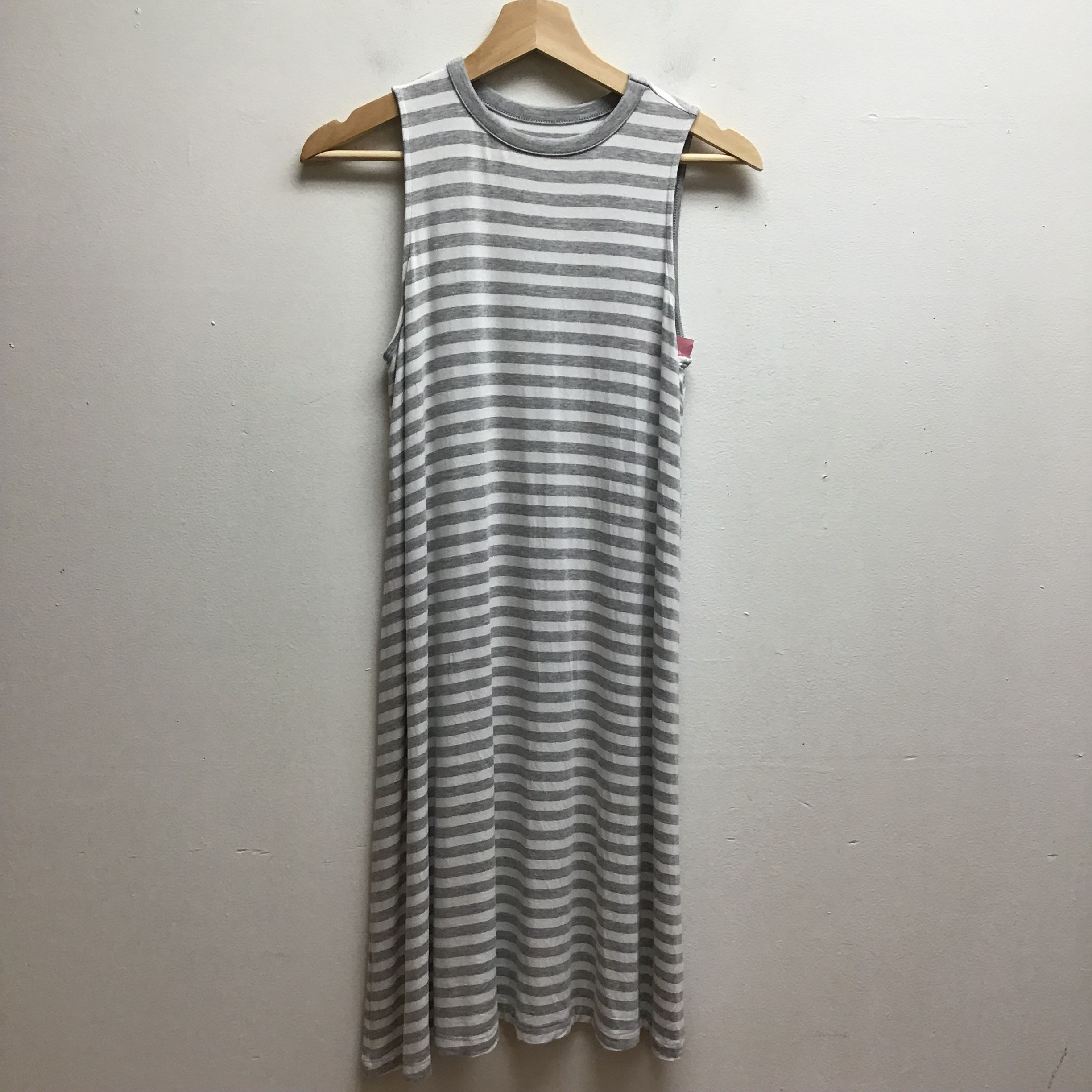 Time & tru gray & white striped dress