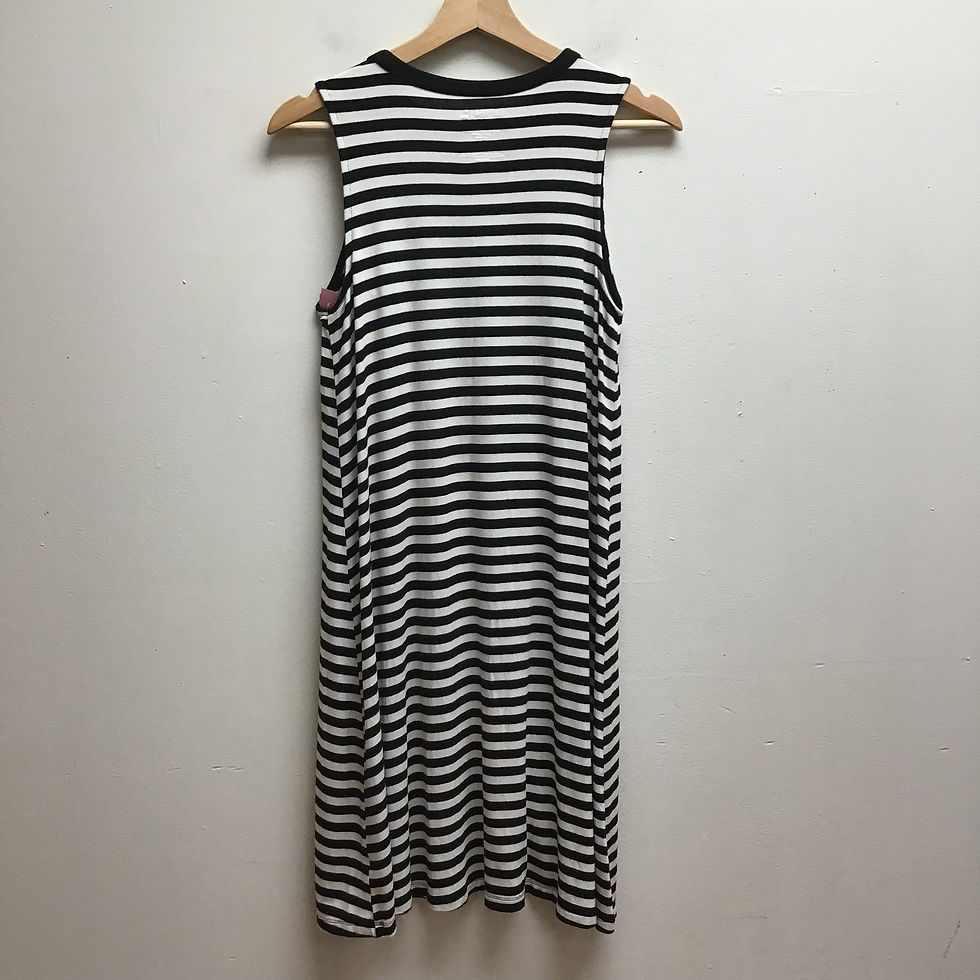 Thumbnail: Time & tru black & white striped dress