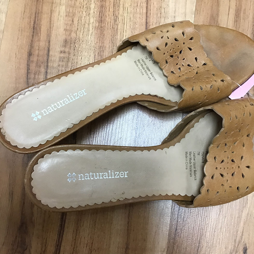 Thumbnail: Naturalizer tan wedges with cutouts