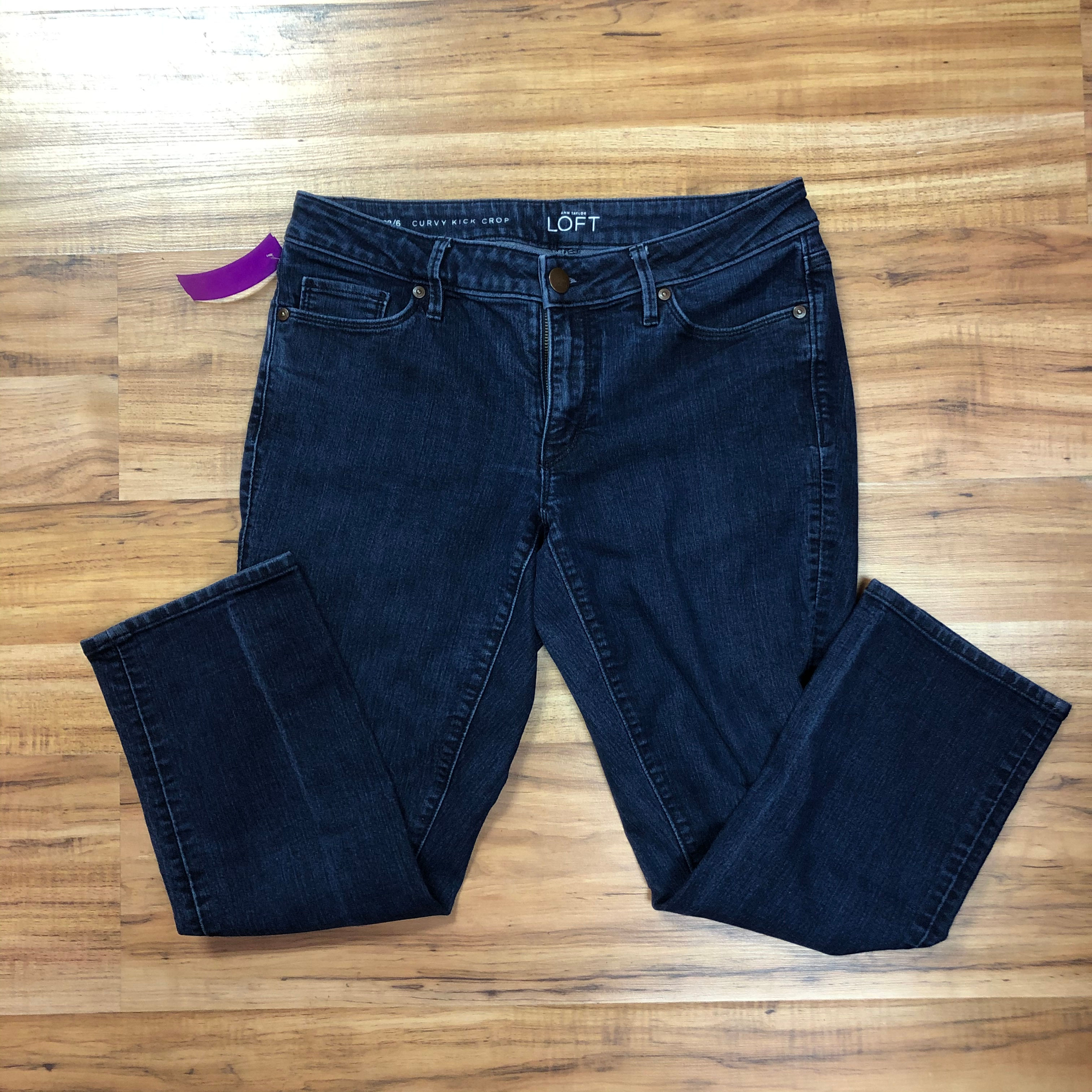 Loft curvy kick crop jeans