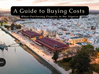 Night view of Olhao and the associated buying costs to purchasing a property