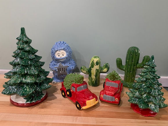 Ceramic trees, trucks etc.