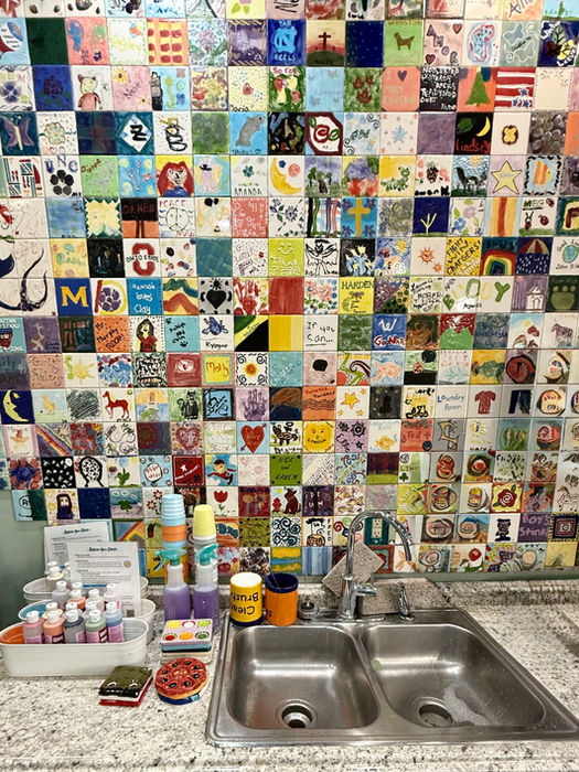 Paint your Pot mosaic wall.