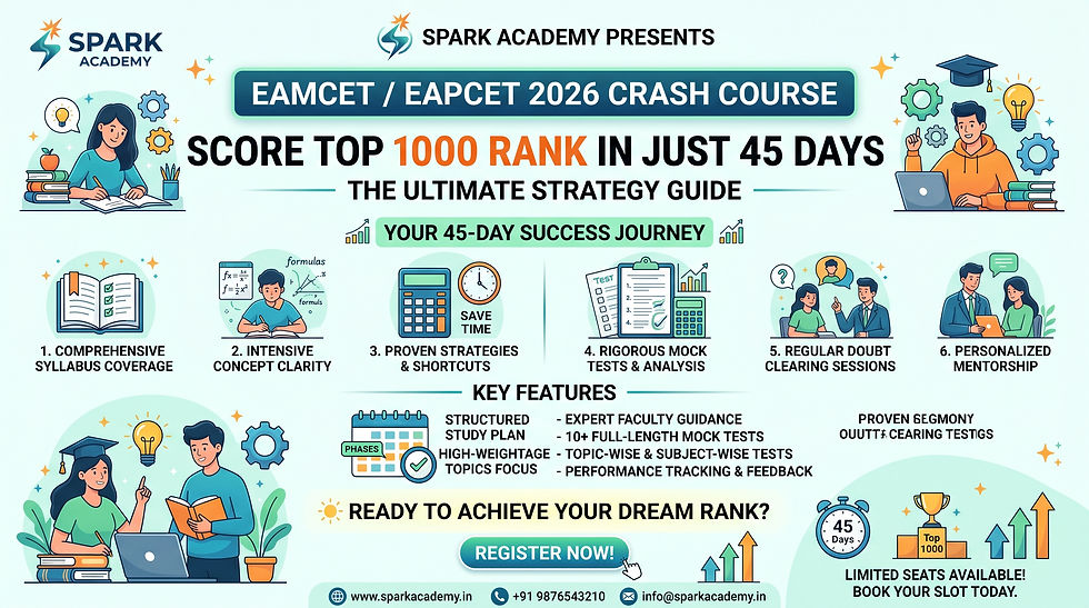 EAMCET/EAPCET 2026 Crash Course:Score Top 1000 Rank in Just 45 Days— The Ultimate Strategy Guide