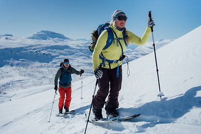 two skiers are skitouring in Norway