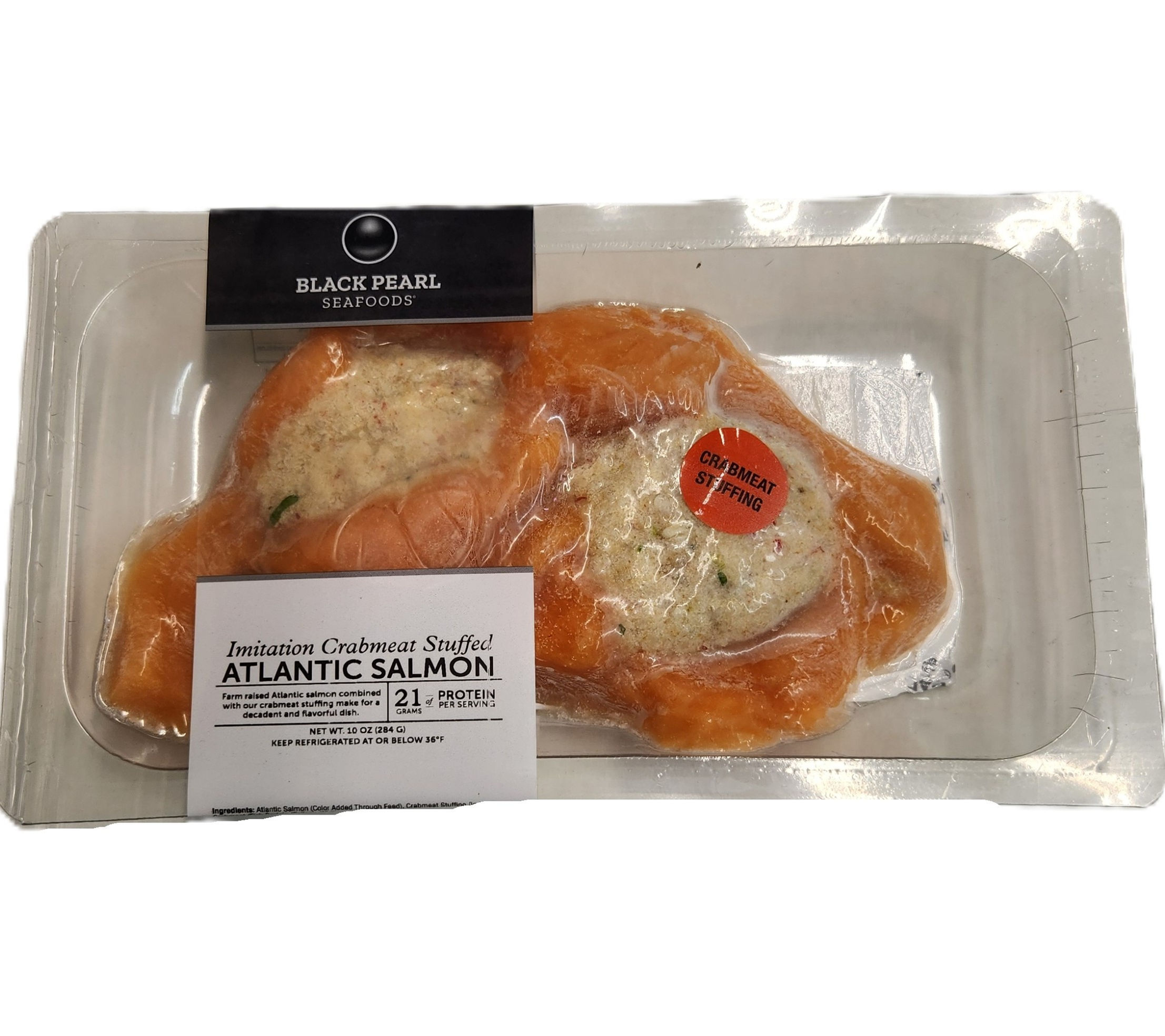 IMITATION CRABMEAT STUFFED ATLANTIC SALMON